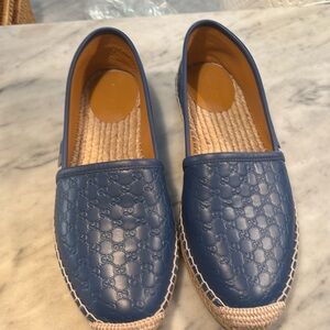 GUCCI leather espadrille shoes